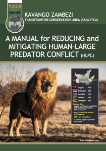 A MANUAL for REDUCING and MITIGATING HUMAN-LARGE PREDATOR CONFLICT (HLPC)