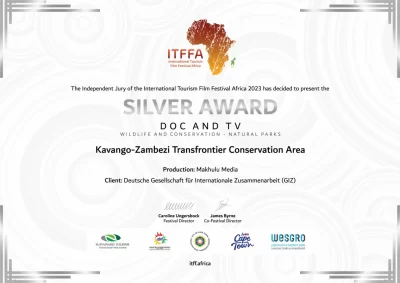 KAZA TFCA Documentary Film Scoops Silver Award