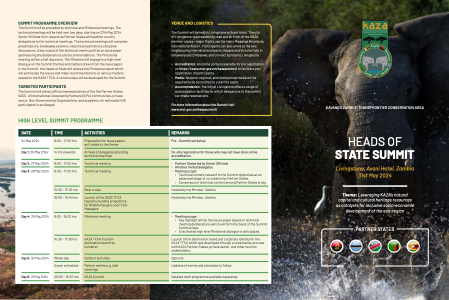 KAZA TFCA Heads of State Summit Brochure English
